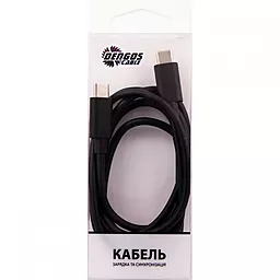 Кабель Dengos USB-A - Type-C 12w 2.4a 1м cable Black (PLS-TC-Black) - фото Кабель Dengos USB-A - Type-C 12w 2.4a 1м cable Black (PLS-TC-Black)