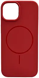 Чехол Silicone Case Full Fine Ring MagSafe для Apple iPhone 15 Camelia - фото Чехол Silicone Case Full Fine Ring MagSafe для Apple iPhone 15 Camelia