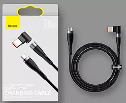 Кабель USB Baseus Zinc Magnetic Lenovo Laptop Cable Type-C to DC Square Port 100W 2м Black (CATXC-U01) - миниатюра 4