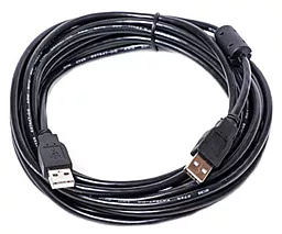 Шлейф (Кабель) PowerPlant USB 2.0 AM– AM, 5м, One ferrite - мініатюра 2