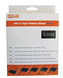 USB Type-C хаб ST-Lab MultiPort Hub Black - миниатюра 4