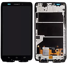 Дисплей Motorola Droid Ultra (XT1080) с тачскрином и рамкой, Black