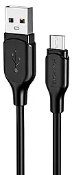 Кабель Borofone BX42 USB-A - micro USB 12w 2.4a 1м cable Black - фото Кабель Borofone BX42 USB-A - micro USB 12w 2.4a 1м cable Black