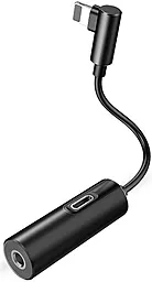Аудио-переходник Baseus L42 Lightning to 3.5mm M + Lightning F Adapter Black (CALL42-01)