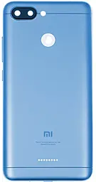 Задняя крышка корпуса Xiaomi Redmi 6 на 1 Sim карту со стеклом камеры Original Blue - фото Задняя крышка корпуса Xiaomi Redmi 6 на 1 Sim карту со стеклом камеры Original Blue