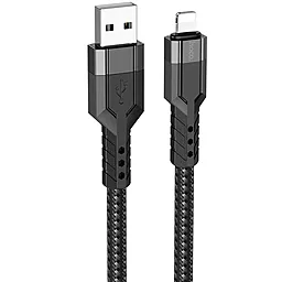 Кабель USB Hoco U110 2.4A 1.2M Lightning Cable Black