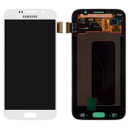 Дисплей Samsung Galaxy S6 G920 с тачскрином, сервисный оригинал, White