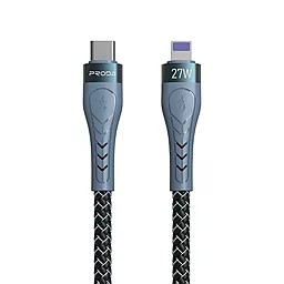Кабель Proda PD-B70i Pulsing Fast Charging USB Type-C - Lightning 27w 3a 1.5м PD сable Black - фото Кабель Proda PD-B70i Pulsing Fast Charging USB Type-C - Lightning 27w 3a 1.5м PD сable Black