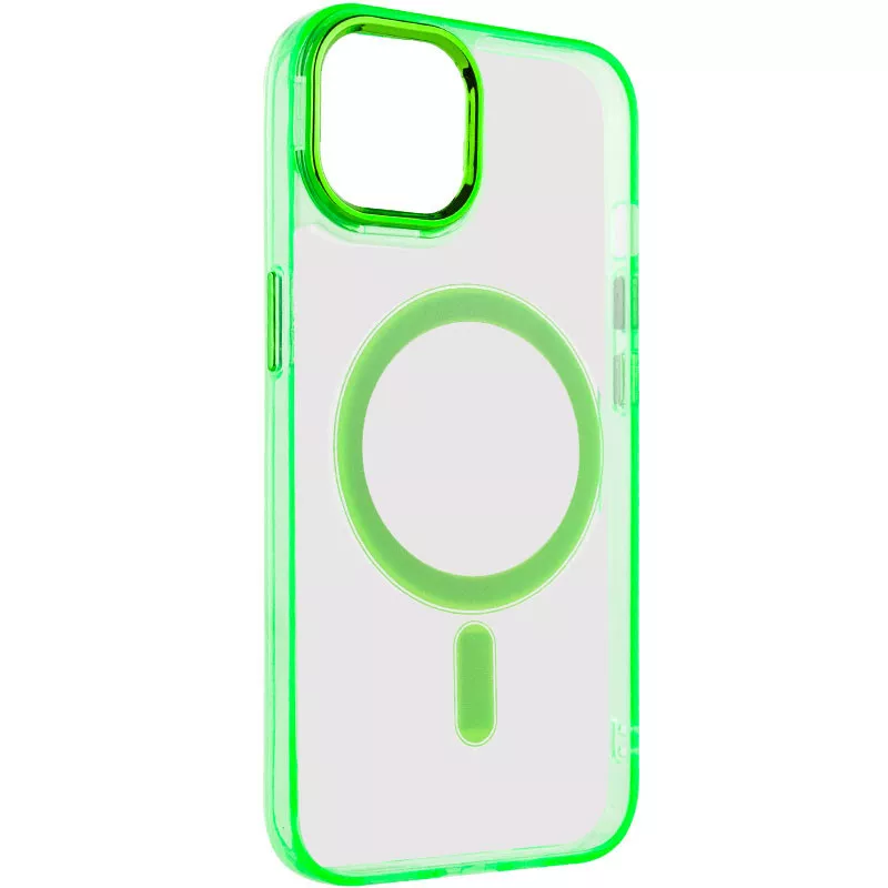 Чехол Epik Iris with MagSafe для Apple iPhone 14 Light Green - фото 2