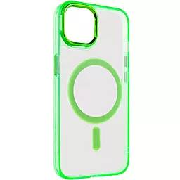 Чехол Epik Iris with MagSafe для Apple iPhone 14 Light Green - миниатюра 2 Чехол Epik Iris with MagSafe для Apple iPhone 14 Light Green - миниатюра 2