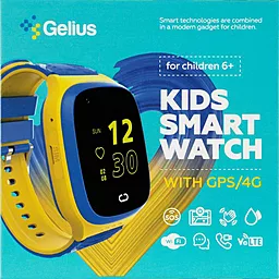 Смарт-годинник Gelius GPS/4G (IP67) GP-PK006 Синьо-жовт­ий - мініатюра 10