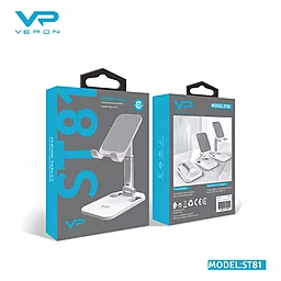 Підставка Veron ST81 Folding Desktop Stand White - мініатюра 2