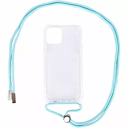 Чехол Epik Crossbody Transparent Apple iPhone 13 Pro Max Turquoise