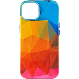 Шкіряний чохол Colour Splash with MagSafe для Apple iPhone 14 Plus (6.7") Red / Blue