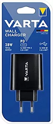 Сетевое зарядное устройство Varta 38W 5.4A 2xUSB-A-1xUSB-C Black (57958101401) - миниатюра 4
