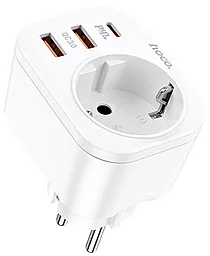 Сетевое зарядное устройство Hoco NS3 20w PD 2xUSB-A/USB-C ports charger + plug 4000W white
