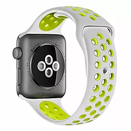 Ремешок для часов COTEetCI W12 Apple Watch Nike band 42mm/44mm/45mm/49mm Grey/Yellow (WH5217-TS-YL)