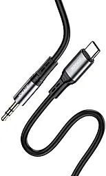Аудио кабель Jokade JA106 AUX mini Jack 3.5 - USB Type-C M/M сable 1 м black - фото Аудио кабель Jokade JA106 AUX mini Jack 3.5 - USB Type-C M/M сable 1 м black