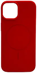 {"ru": "Чехол", "uk": "Чохол"} Silicone Case Full Fine Ring MagSafe для Apple iPhone 14  Red