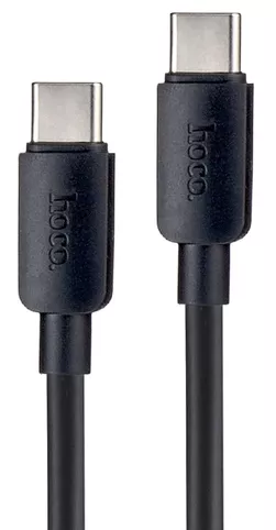 Кабель Hoco X96 Hyper USB Type-C - Type-C 60w 3a 0.25м PD cable Black - фото 4