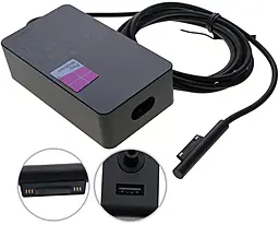 Блок питания для ноутбука Microsoft 15V, 4A, 65W, 6pin, (Surface Pro 5, Pro 6, Pro 4, Pro3, Book) Original - фото Блок питания для ноутбука Microsoft 15V, 4A, 65W, 6pin, (Surface Pro 5, Pro 6, Pro 4, Pro3, Book) Original
