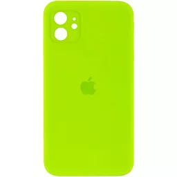 Чохол Silicone Case Full Camera Square для Apple iPhone 11 Neon Green