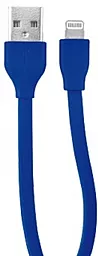 Кабель USB Siyoteam Lightning Flat Cable 20cm Blue