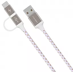 USB Кабель Momax Zero 2-in-1 USB Type-C/micro USB Cable Gold (DTC11L) - мініатюра 3