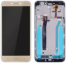 Дисплей Xiaomi Redmi 4X, 4X Pro с тачскрином и рамкой, оригинал, Gold - фото Дисплей Xiaomi Redmi 4X, 4X Pro с тачскрином и рамкой, оригинал, Gold