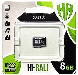 Карта памяти Hi-Rali microSDHC 8GB Class 4 (HI-8GBSDCL4-00)