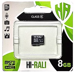 Карта памяти Hi-Rali microSDHC 8GB Class 4 (HI-8GBSDCL4-00) - фото Карта памяти Hi-Rali microSDHC 8GB Class 4 (HI-8GBSDCL4-00)