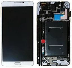 Дисплей Samsung Galaxy Note 3 N900 с тачскрином и рамкой, White - фото Дисплей Samsung Galaxy Note 3 N900 с тачскрином и рамкой, White