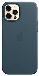 Чохол Apple Leather Case with MagSafe for iPhone 12 Pro Max Baltic Blue