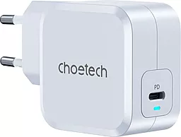 Сетевое зарядное устройство Choetech 45w GaN/PPS PD USB-C home charger white (PD8007-EU-WH) - фото Сетевое зарядное устройство Choetech 45w GaN/PPS PD USB-C home charger white (PD8007-EU-WH)