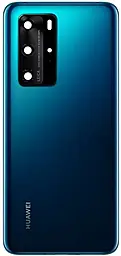 Задняя крышка корпуса Huawei P40 Pro со стеклом камеры Original Blue - фото Задняя крышка корпуса Huawei P40 Pro со стеклом камеры Original Blue