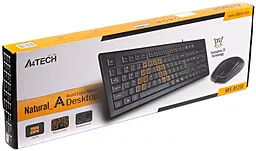 Комплект (клавіатура+мишка) A4Tech USB (KRS-8520D) Black - мініатюра 3