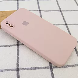 Чехол Silicone Case Full Camera Square для Apple iPhone XS Max  Pink Sand - миниатюра 2