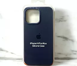 Чохол Silicone Case Full для Apple iPhone 14 Pro Max  Midnight Blue - мініатюра 2