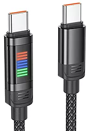 Кабель USB PD Hoco U126 Lantern 100w 5a 1.2m USB Type-C - Type-C cable black