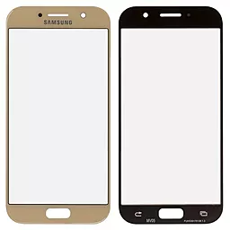 Корпусное стекло дисплея Samsung Galaxy A5 A520F 2017 (с OCA пленкой) Gold