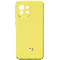 Чехол Epik Silicone Cover Full Camera (AA) для Xiaomi Mi 11 Lite Желтый / Yellow