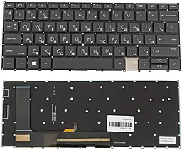 Клавиатура для ноутбука HP EliteBook X360 1030 G8 с подсветкой клавиш без рамки Black
