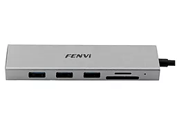 USB Type-C хаб Fenvi F-C601H 6-in-1 grey
