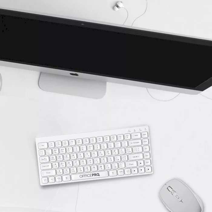 Клавиатура OfficePro SK955W Wireless/Bluetooth White - фото 11