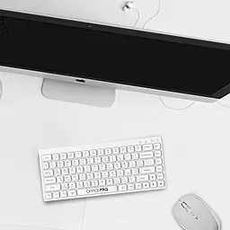 Клавиатура OfficePro SK955W Wireless/Bluetooth White - миниатюра 11 Клавиатура OfficePro SK955W Wireless/Bluetooth White - миниатюра 11