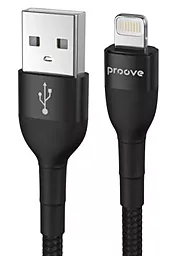 Кабель Proove Weft Weft USB-A - Lightning 12w 2.4a 1м cable Black (CCWF20001101) - фото Кабель Proove Weft Weft USB-A - Lightning 12w 2.4a 1м cable Black (CCWF20001101)