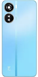 Задняя крышка корпуса ZTE Blade V40 Design со стеклом камеры Sky Blue - фото Задняя крышка корпуса ZTE Blade V40 Design со стеклом камеры Sky Blue