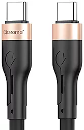 Кабель Charome C23-04 USB Type-C - Type-C 60w 3a 1м PD cable Black - фото Кабель Charome C23-04 USB Type-C - Type-C 60w 3a 1м PD cable Black