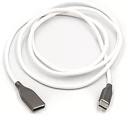 Кабель PowerPlant USB-A - Type-C 12w 2.4a 1м cable White