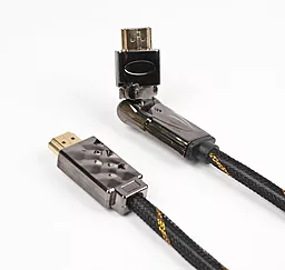 Відеокабель HDMI 2м. v1.4 поворотний (VD 516-2м.) Viewcon - фото Відеокабель HDMI 2м. v1.4 поворотний (VD 516-2м.) Viewcon